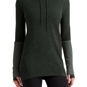 Athleta Merino Nopa Hooded Sweater Jasper Green